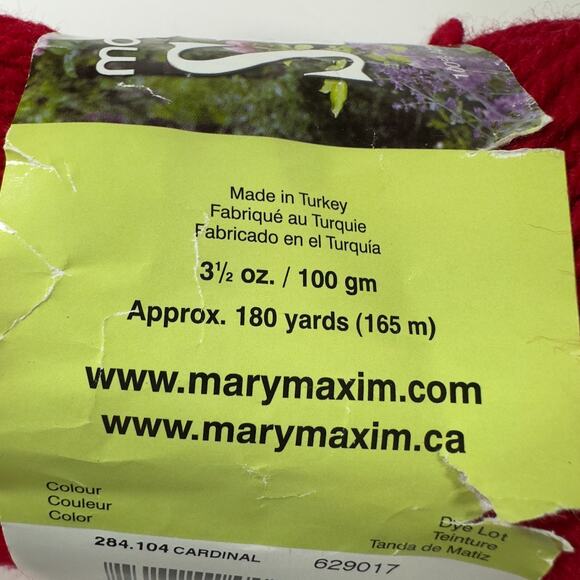 Mary Maxim Starlette Yarn Lot of 6 Skeins Different Yardage Xmas Stockings - Picture 4 of 16